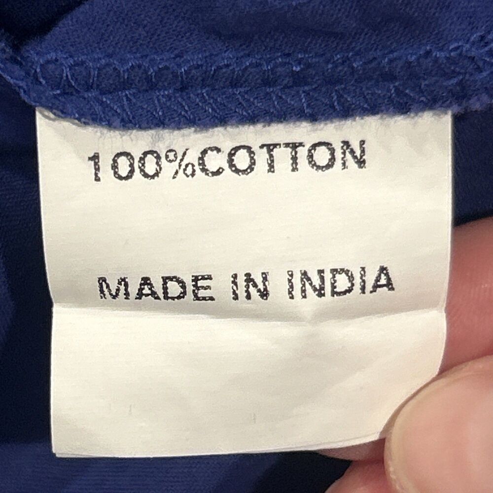 Eshakti Dress Womens 2X Blue White Polka Dot Short Sleeve Fit N Flare Pockets - Picture 4 of 7